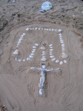 Shell Rosary In the Sand